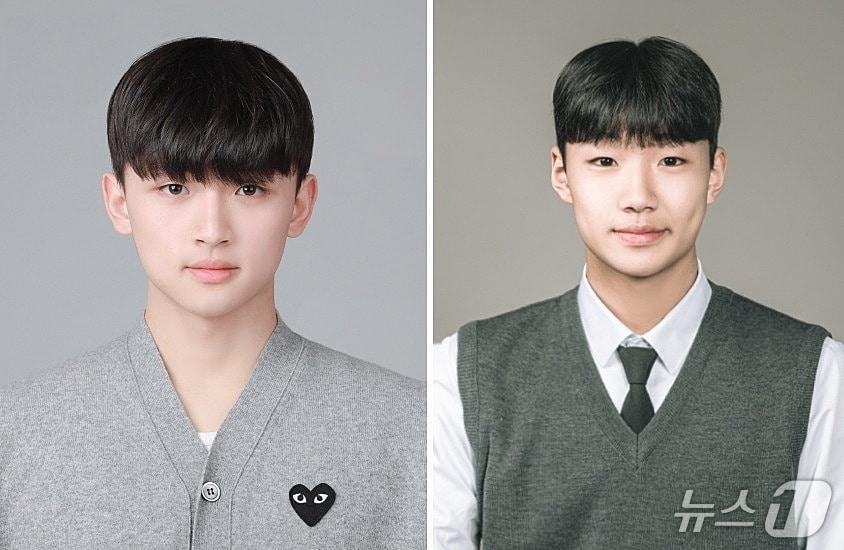 본문 이미지 - 대송고등학교 2학년 윤재준 군(왼쪽), 화암고등학교 2학년 문현서 군.(울산시교육청 제공. 재판매 및 DB금지)/뉴스1