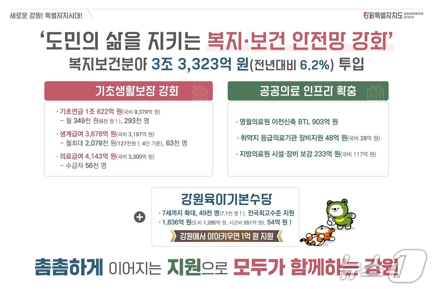 강원도, 복지보건 분야 예산.(강원도 제공, 재판매 및 DB금지)