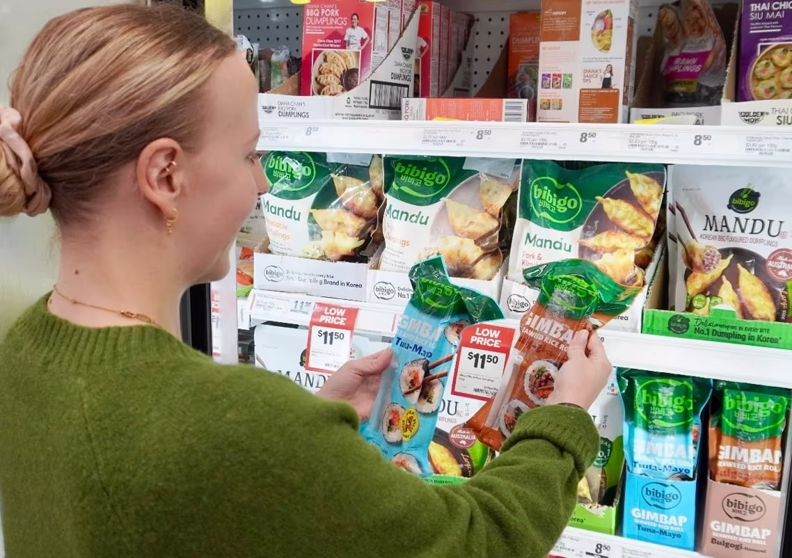 본문 이미지 - 호주 시드니 근교의 울워스 매장에 비비고 제품이 진열돼 있다.(CJ제일제당 제공)