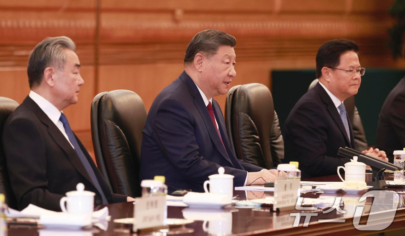 시진핑 중국 국가주석이 5일 베이징 인민대회당에서 한·중 정상회담에서 발언을 하고 있다. 2026.1.5/뉴스1 ⓒ News1 허경 기자