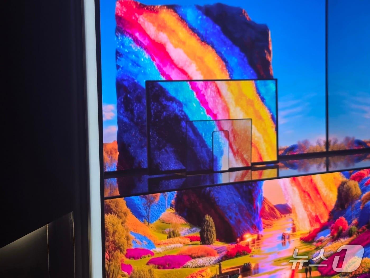 본문 이미지 - 삼성디스플레이의 CES 2026 전시장 입구 모습 2026.1.6/뉴스1 ⓒ News1 박기호 기자 