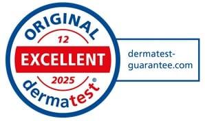 본문 이미지 - 독일 피부과학 시험 기관 Dermatest&reg;(더마테스트)의 'Excellent' 등급 인증 마크.(모아라이프플러스 제공)