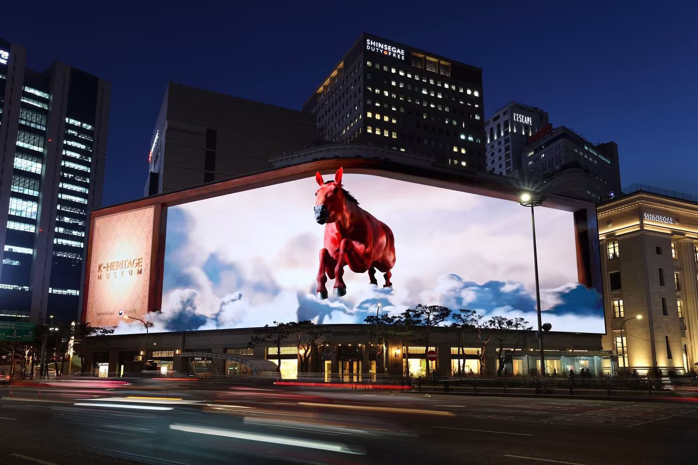 '천마도' 미디어아트(신세계백화점 제공)