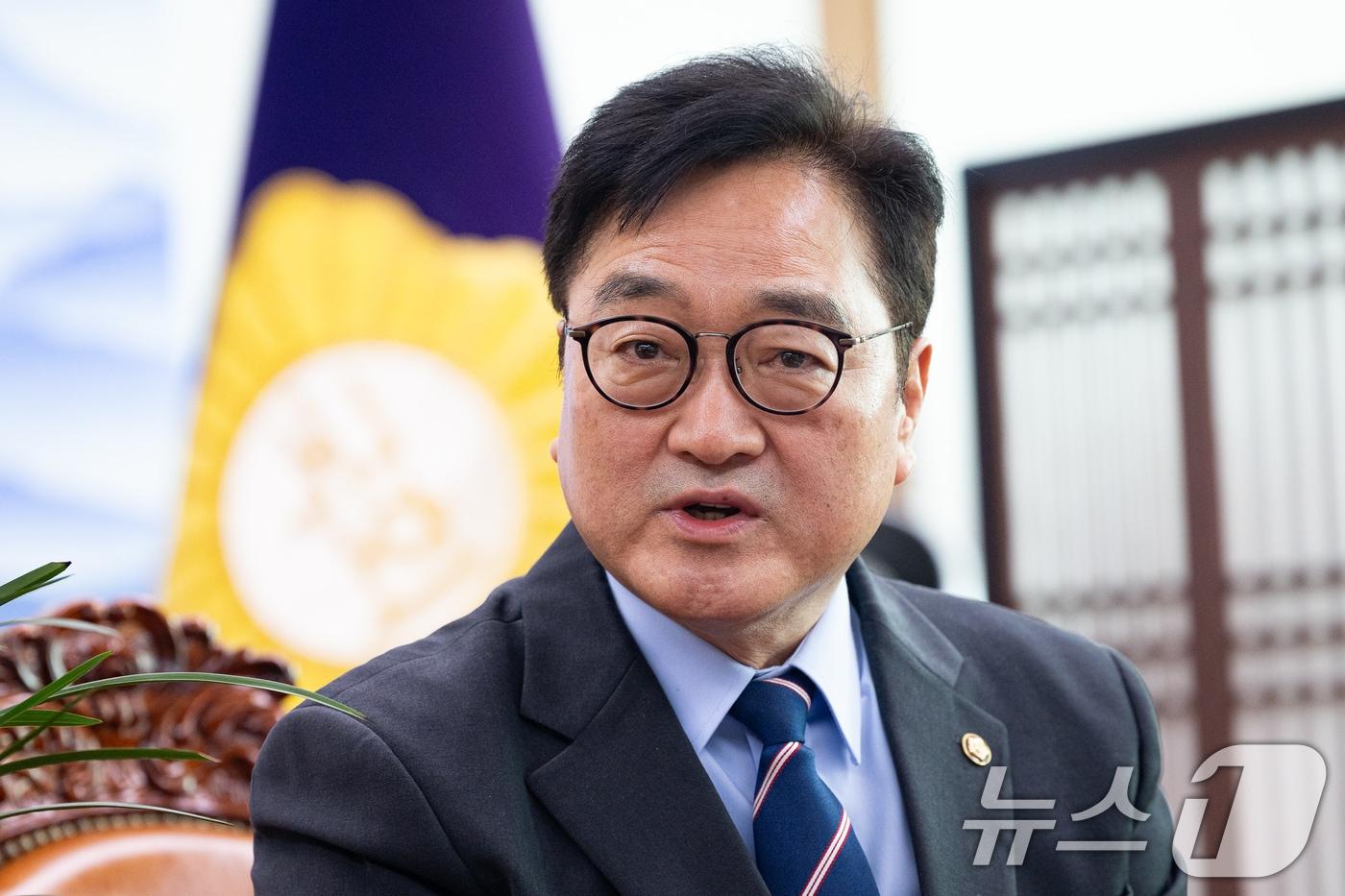 우원식 국회의장이 7일 서울 여의도 국회에서 열린 국민투표법 개정 간담회에서 모두 발언을 하고 있다. 2026.1.7/뉴스1 ⓒ News1 유승관 기자