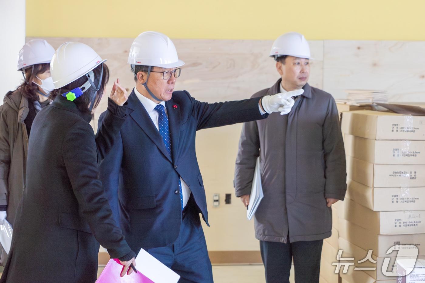 김석준 부산교육감 현장 점검 모습.(부산시교육청 제공. 재판매 및 DB금지)