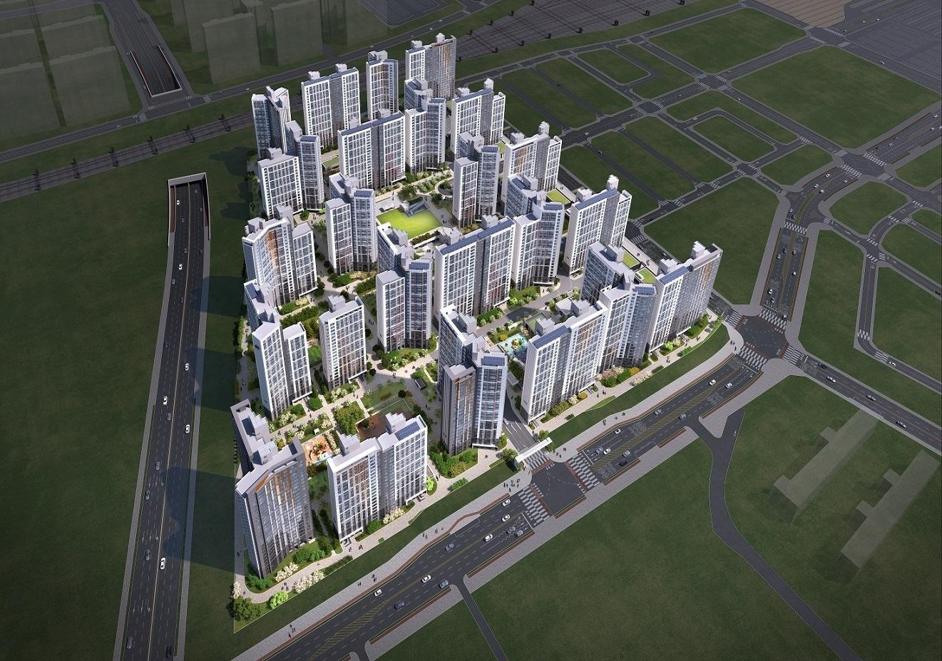 본문 이미지 - 힐스테이트 오송역퍼스트 조감도(현대엔지니어링 제공) 뉴스1 ⓒ News1