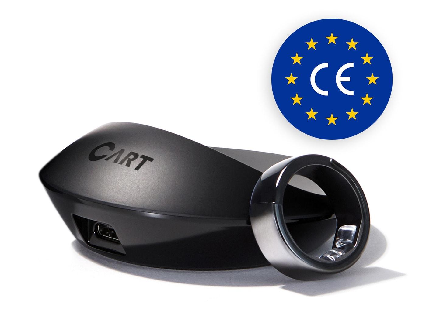 본문 이미지 - 혈압반지 ‘카트'(CART)와 충전기.(스카이랩스 제공)/뉴스1