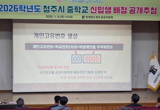 본문 이미지 - 청주시 중학교 신입생 배정 추첨.(청주교육지원청 제공. 재판매 및 DB금지)/뉴스1