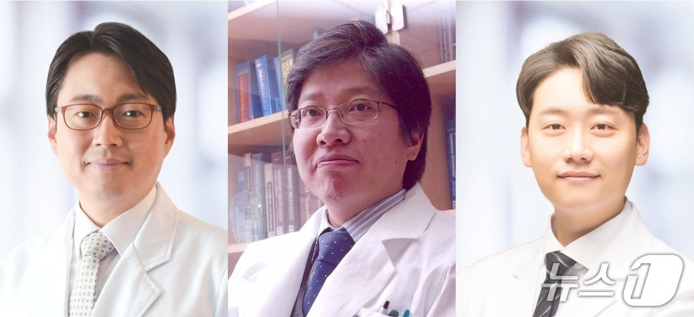 서울대병원 신경과 박경일·이상건 교수(왼쪽부터), 융합의학과 김영곤 교수(서울대병원 제공)
