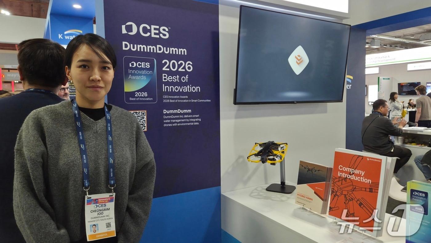 주청림 둠둠 대표가 CES 2026 유레카파크에서 뉴스1과 인터뷰를 하고 있다. 2026.1.8 ⓒ뉴스1 이정후 기자