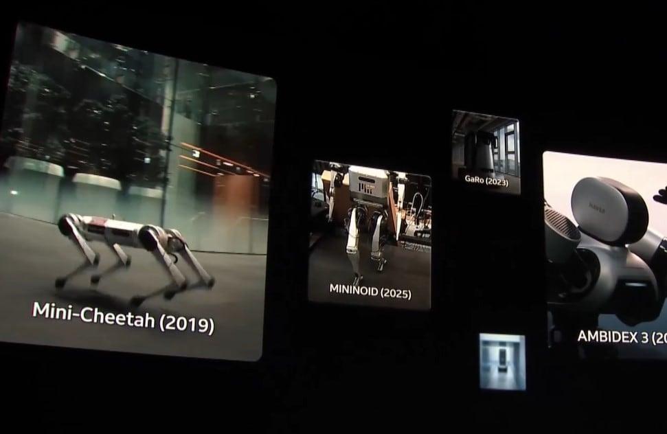 본문 이미지 - 네이버가 지난해 11월 단(DAN)25에서 공개한 휴머노이드 로봇 미니노이드 영상/뉴스1