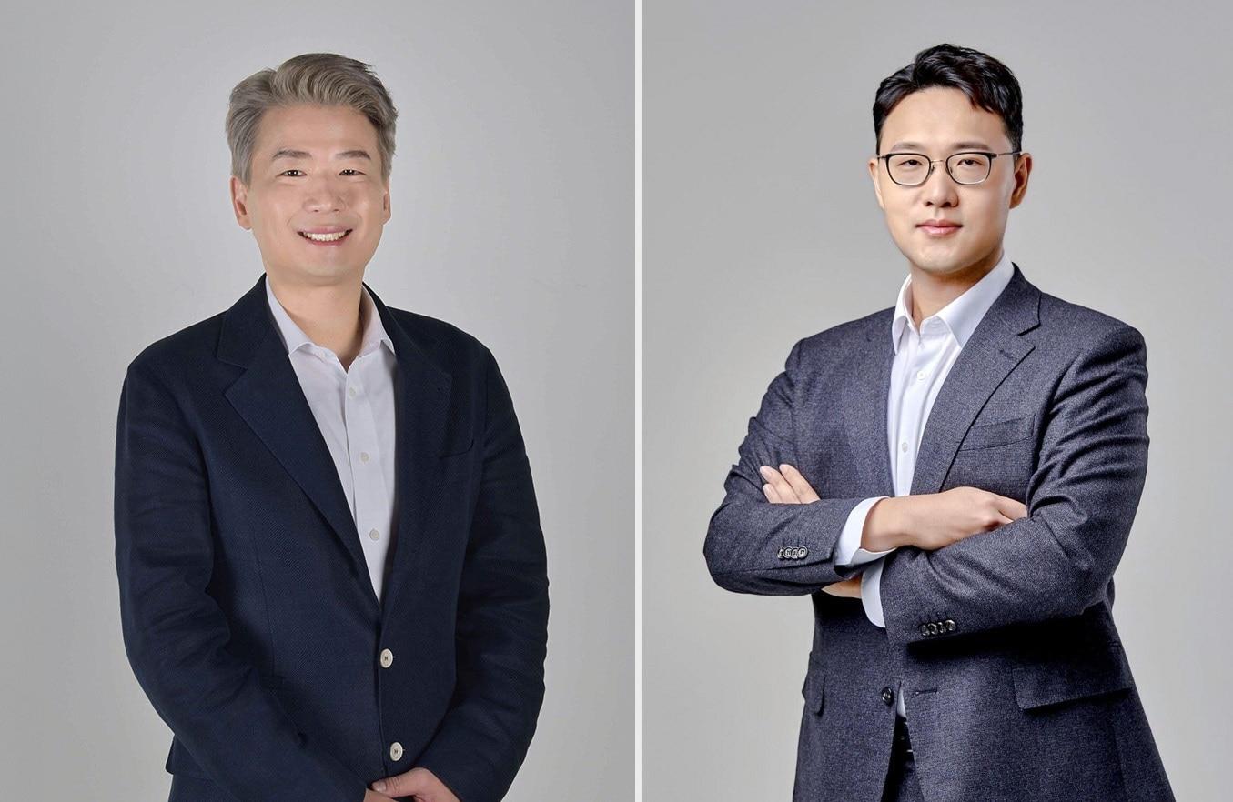 본문 이미지 - 김용수(왼쪽)·김규남 네이버웹툰 공동대표 (네이버웹툰 제공. 재판매 및 DB 금지) ⓒ 뉴스1