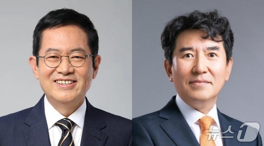 본문 이미지 - (왼쪽부터) 박남춘 전 인천시장, 김문권 전 이스타항공 대표.2026.10.1/뉴스1