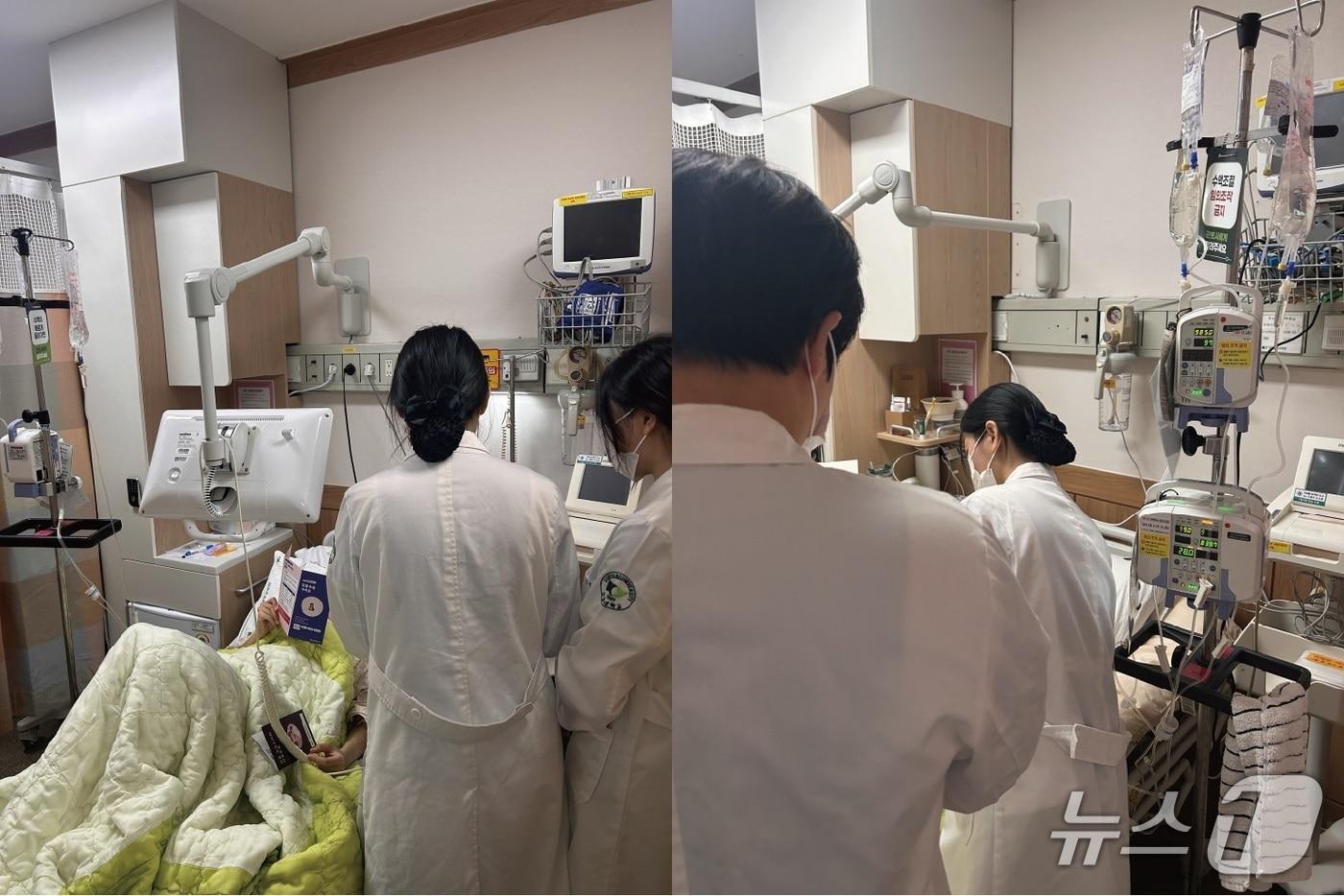 본문 이미지 - 건양대학교 간호대학 학생들이 임산부의 날을 맞아 맞춤형 교육 봉사활동을 펼쳤다. (건양대학교 제공. 재판매 및 DB금지) /뉴스1