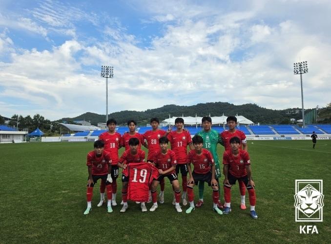 본문 이미지 - 한국 U14 축구대표팀(대한축구협회 제공. 재판매 및 DB 금지)) 