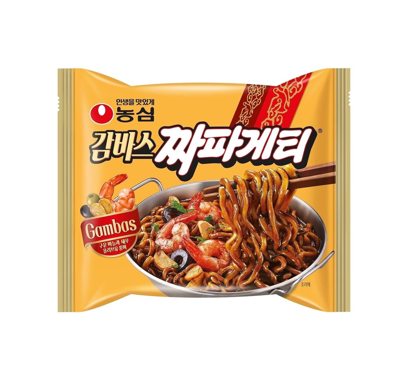 본문 이미지 - 농심 감바스 짜파게티 제품 이미지.(농심 제공)