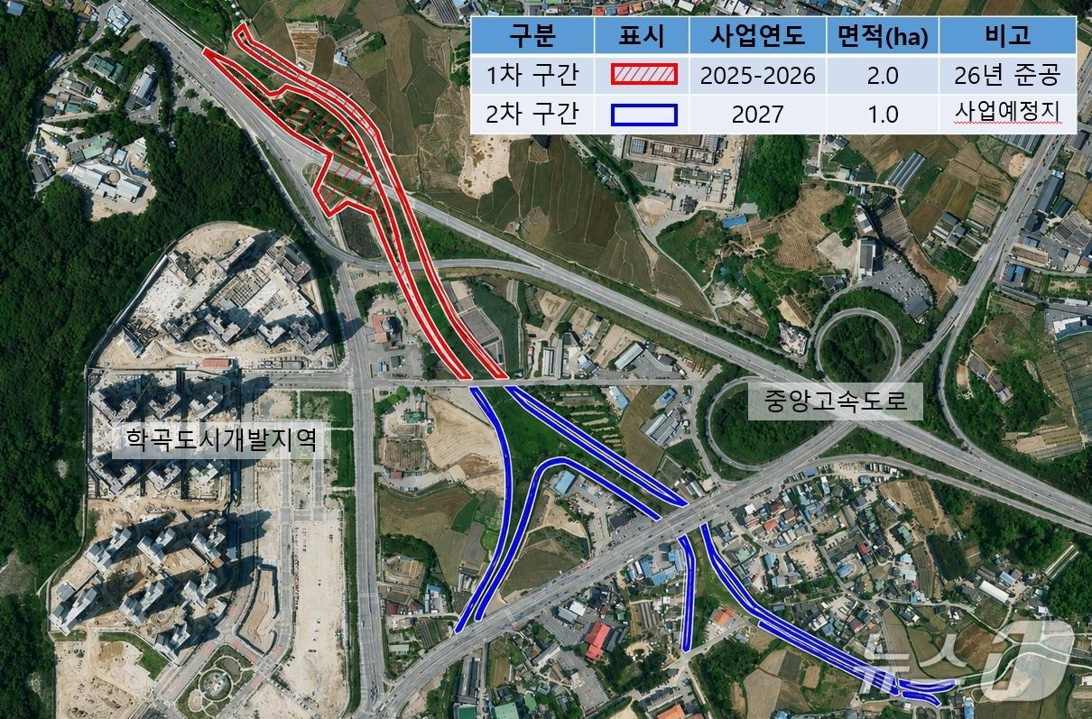 본문 이미지 -  춘천시, 학곡천 도시숲 위치도.(춘천시 제공. 재판매 및 DB금지)