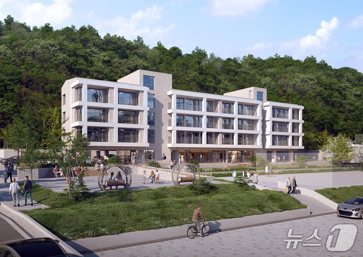본문 이미지 - 단양군 학교연계형 임대주택인 학교로 온 1호 조감도.(단양군 제공. 재판매 및 DB금지) 2026.10.13/뉴스1 