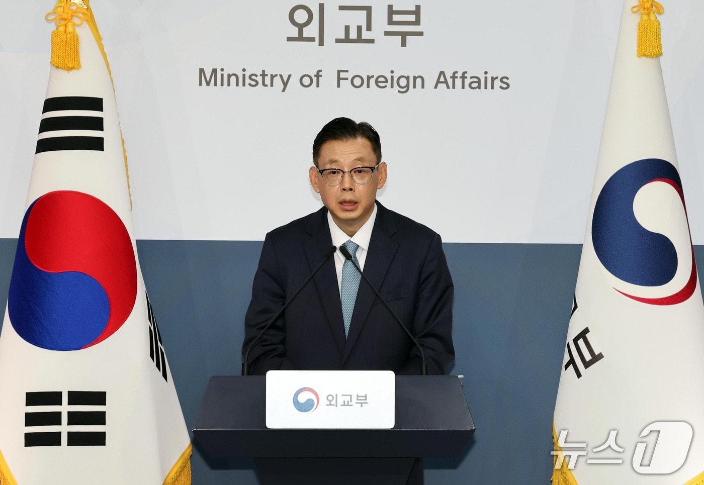 본문 이미지 - 박두순 외교부 대변인. 2026.10.15 ⓒ 뉴스1 이종덕 기자