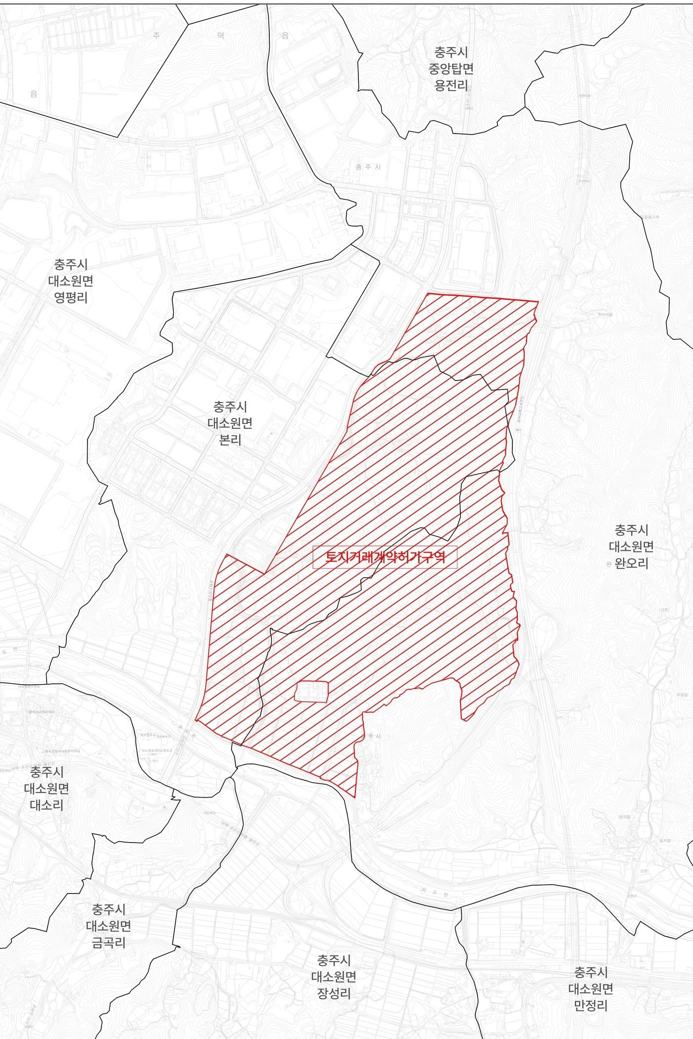 본문 이미지 -  충주바이오헬스 국가산단 토지거래계약 허가구역.(충북도 제공. 재판매 및 DB 금지) 2026.10.17/뉴스1