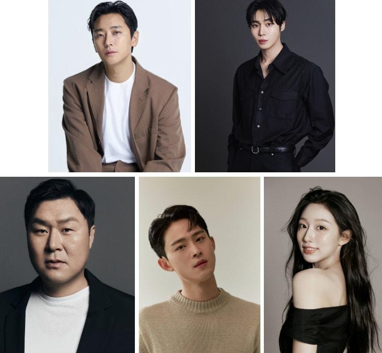본문 이미지 - 상단 왼쪽부터 시계방향으로 배우 주지훈, 추영우, 정예인, 정재광, 윤경호 / 넷플릭스 '중증외상센터2'