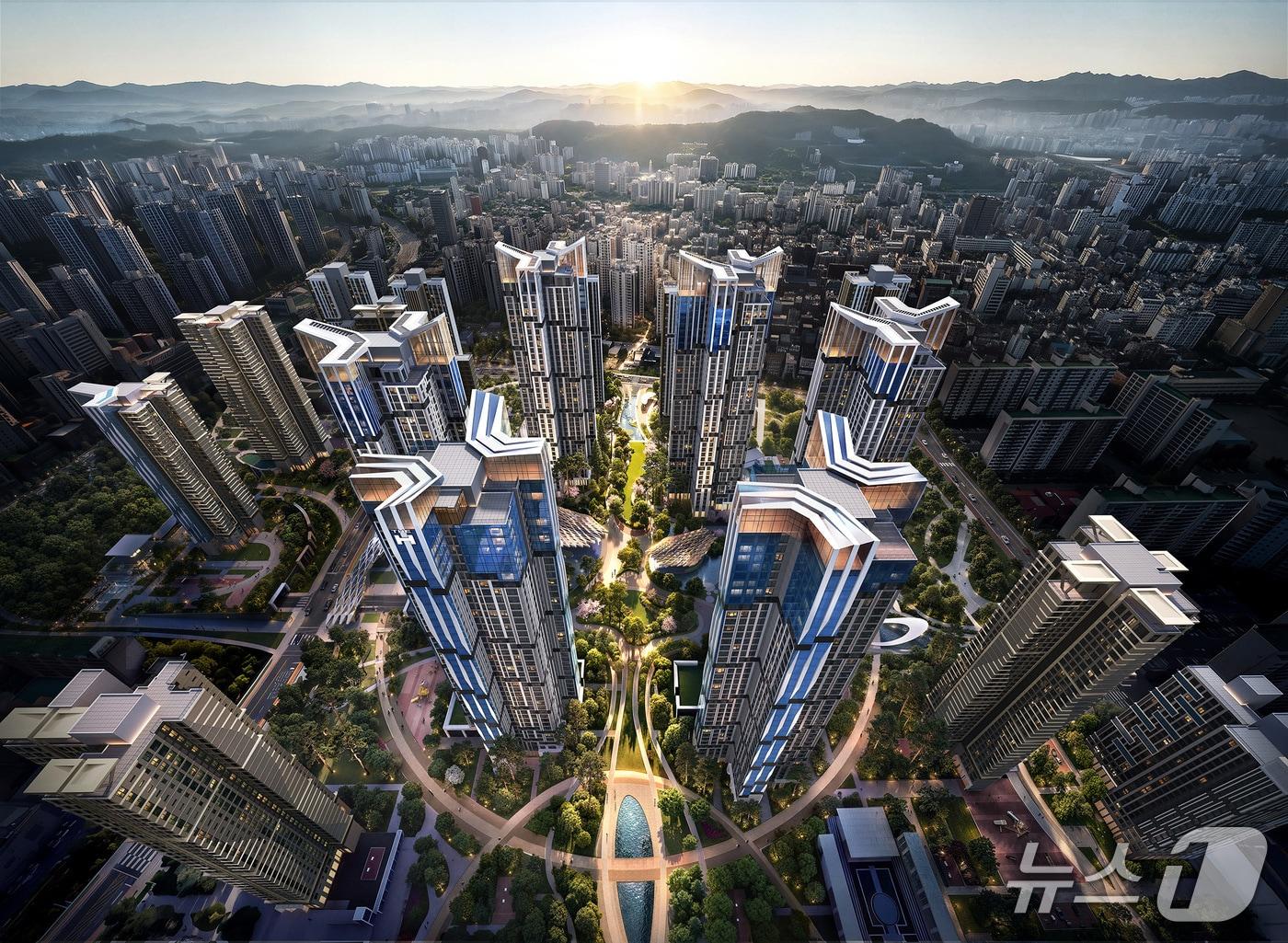 본문 이미지 - 목동 10단지 재건축 예상 조감도 (현대건설 제공) 
