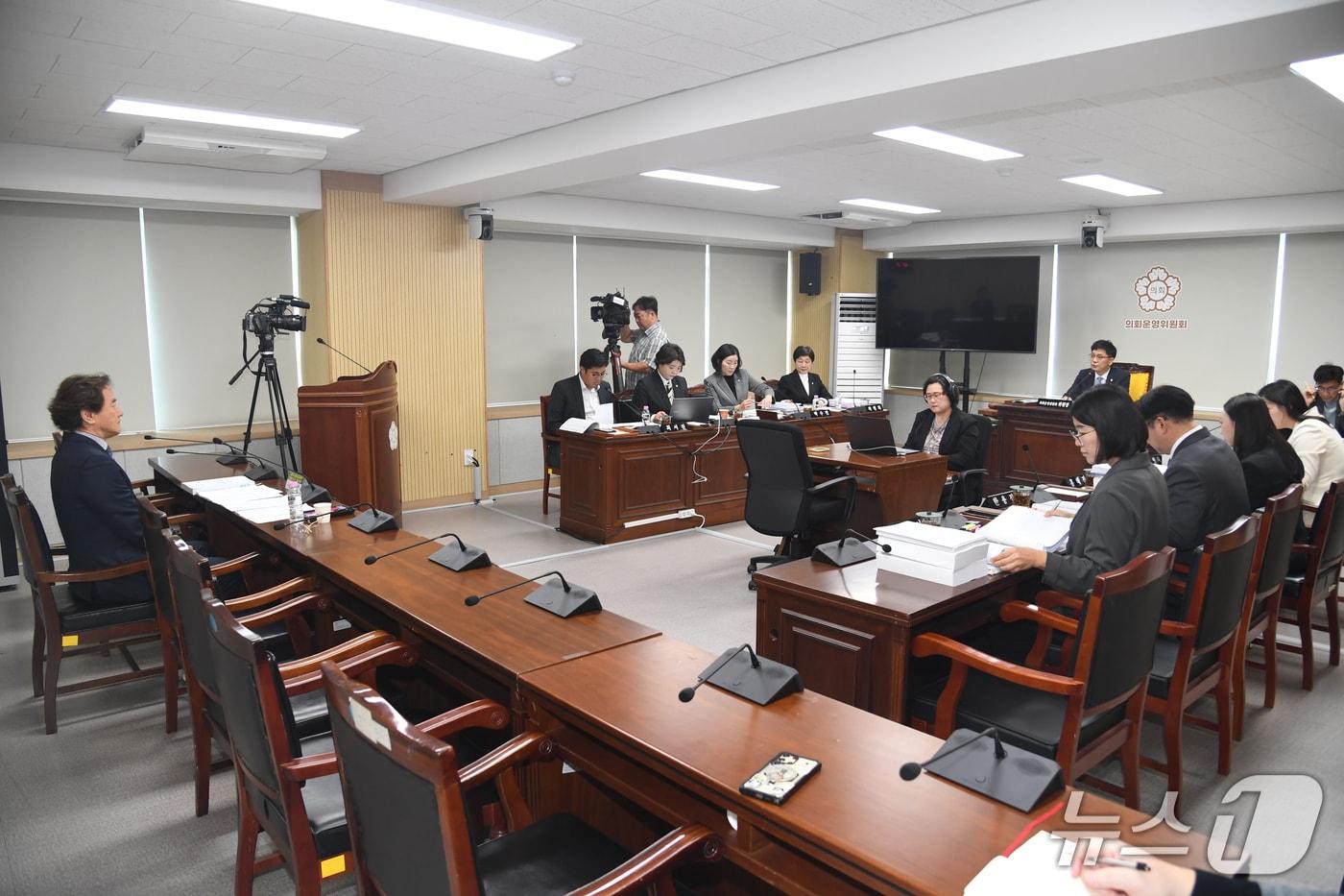 본문 이미지 - 김기현 청주시문화산업진흥재단 대표이사 후보자 인사청문회.(시의회 제공. 재판매 및 DB 금지) 2026.10.19/뉴스1