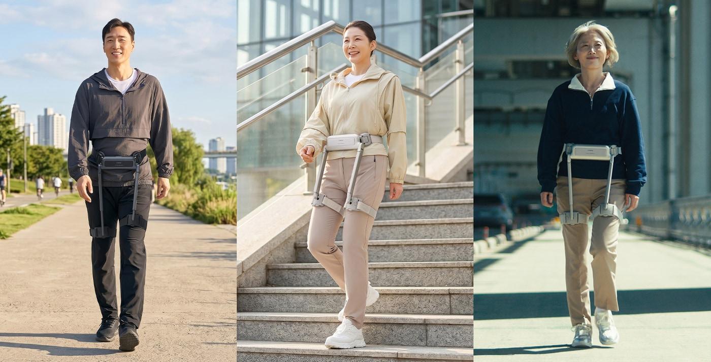 본문 이미지 - 코웨이가 위로보틱스와 협력해 개발한 '보행보조 웨어러블 로봇'을 정식 출시하고 렌탈 서비스를 시작한다. (코웨이 제공) 