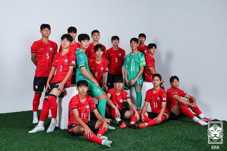 본문 이미지 - FIFA U15 월드컵에 출전하는 U15 축구 대표팀. (대한축구협회 제공. 재판매 및 DB 금지)