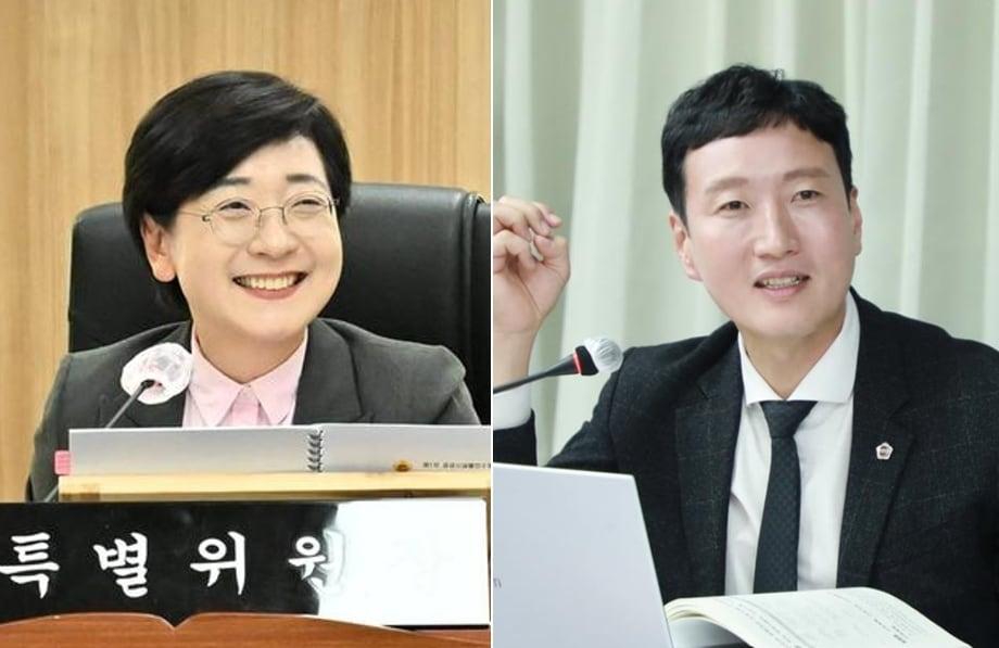 본문 이미지 - 세종시의회 인수점검 특별위원회 이순열 위원장(왼쪽)과 김창연 부위원장.(세종시의회 누리집 캡처. 재판매 및 DB 금지) 2026.10.23/뉴스1