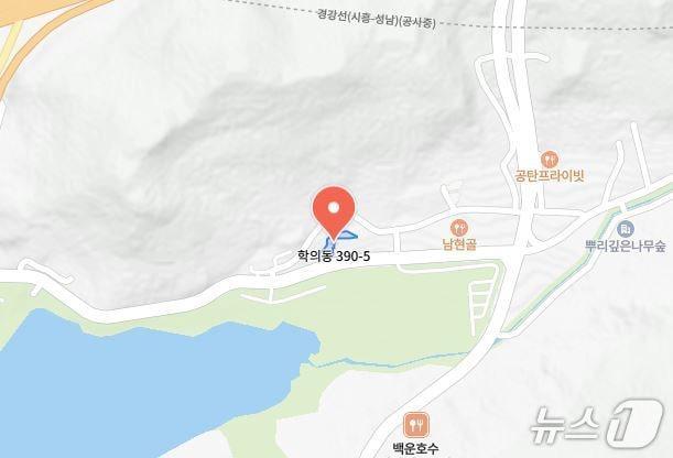 본문 이미지 - 의왕시 학의동 390-5번지 일원.(네이버 지도 캡처)