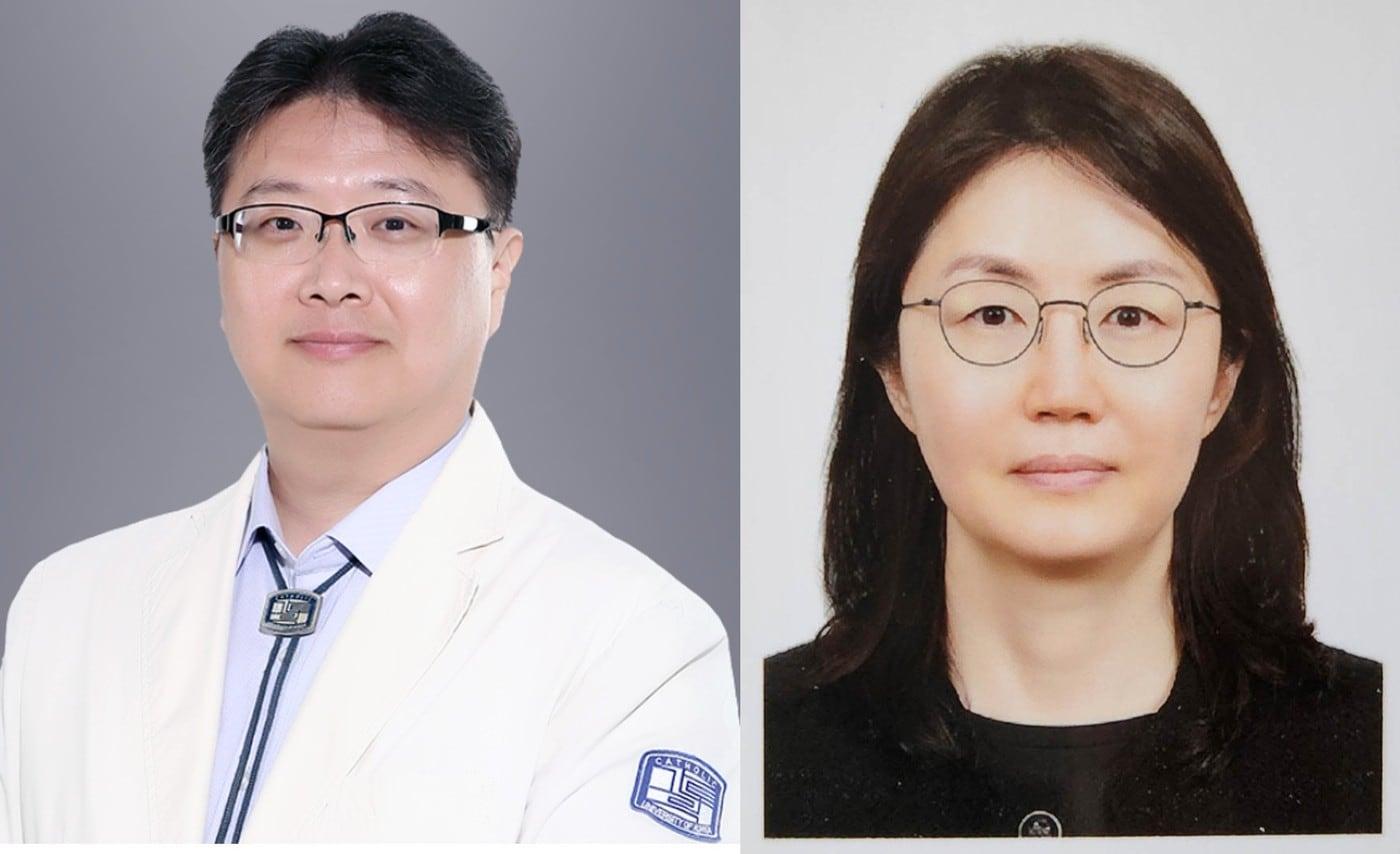 본문 이미지 - 정병하 서울성모병원 신장내과 교수(왼쪽)와 임선우 가톨릭의대 장기이식연구소 박사.(서울성모병원 제공)