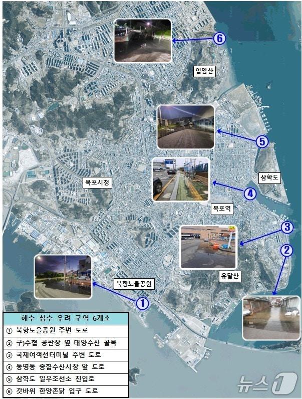 본문 이미지 - 목포 해수 침수 우려 구역.(목포시 제공. 재판매 및 DB금지) 2026.10.26/뉴스1