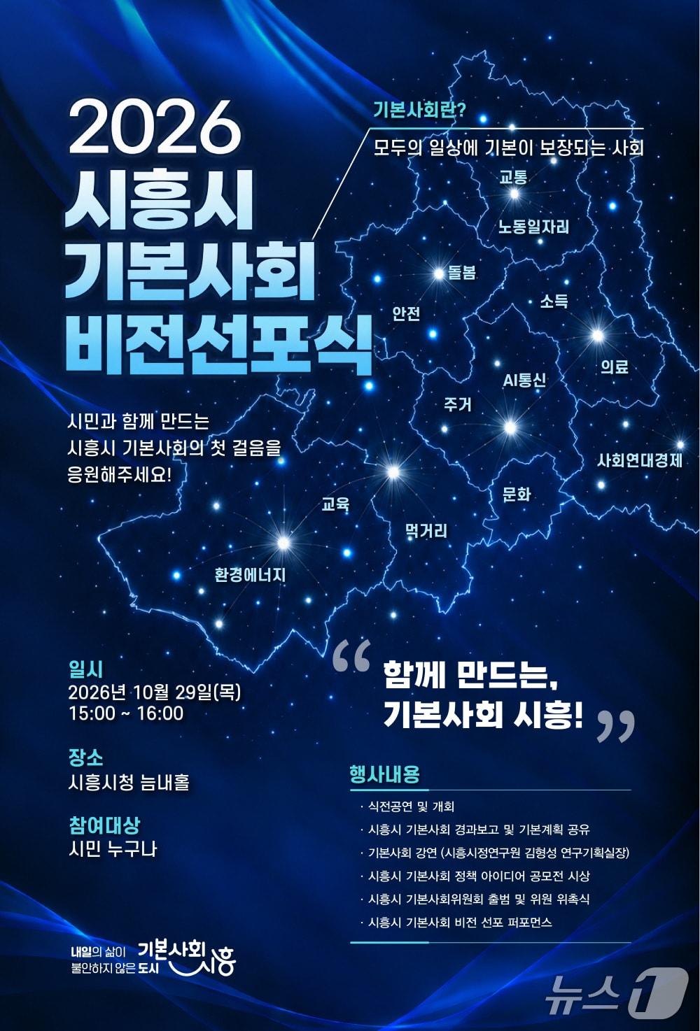 본문 이미지 - 기본사회 선포식.(시흥시 제공)