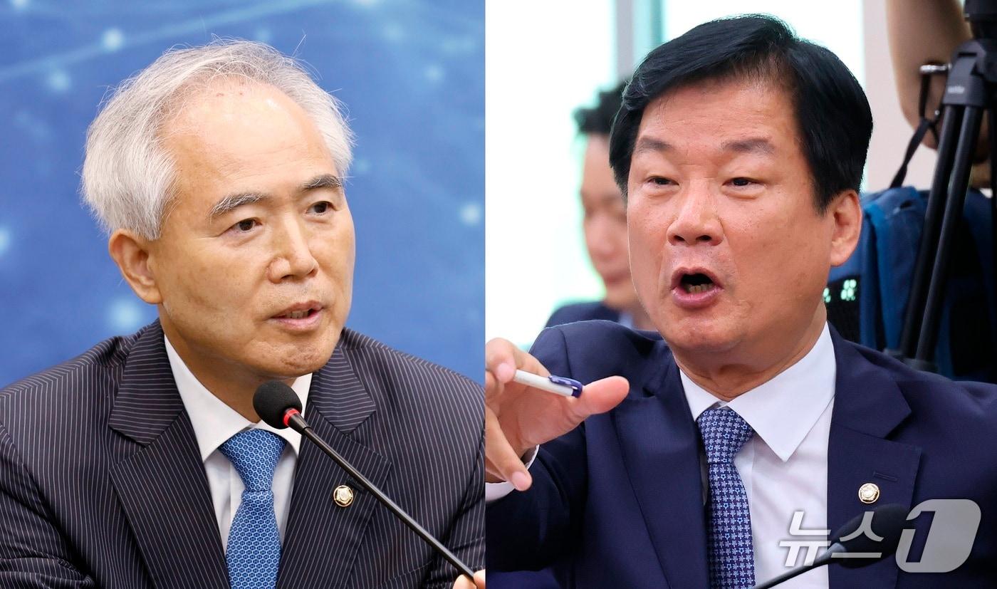 본문 이미지 - 더불어민주앙 양부남 의원(왼쪽)과 박균택 의원/뉴스1