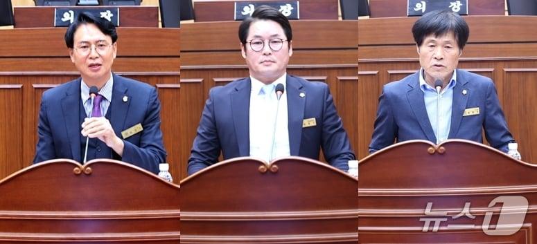 본문 이미지 - 왼쪽부터 윤대성·이형석·박헌주 의원.(보은군의회 제공. 재판매 및 DB 금지) 2026.10.26/뉴스1