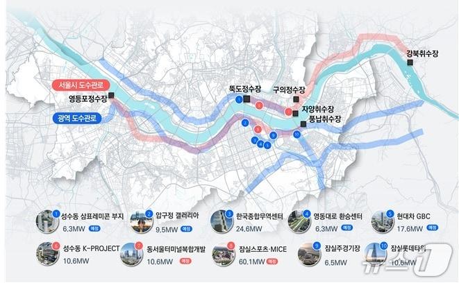 본문 이미지 - 서울시 수열에너지 보급현황 및 계획. (서울시 제공)