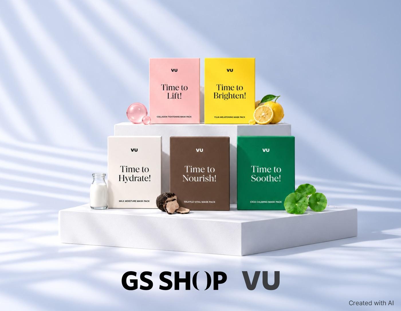 본문 이미지 - GS샵 자체 뷰티 브랜드 '뷰'가 '스킨핏 마스크팩'을 모바일 앱서 출시한다(GS리테일 제공)