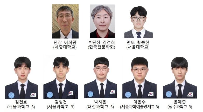 본문 이미지 - 2026년 제19회 국제천문및천체물리올림피아드 한국대표단 (과기정통부 제공)