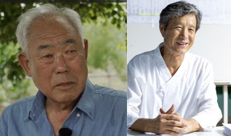 본문 이미지 - 왼쪽부터 '석장-석 구조물' 보유자 윤만걸·임동조 씨(국가유산청 제공)