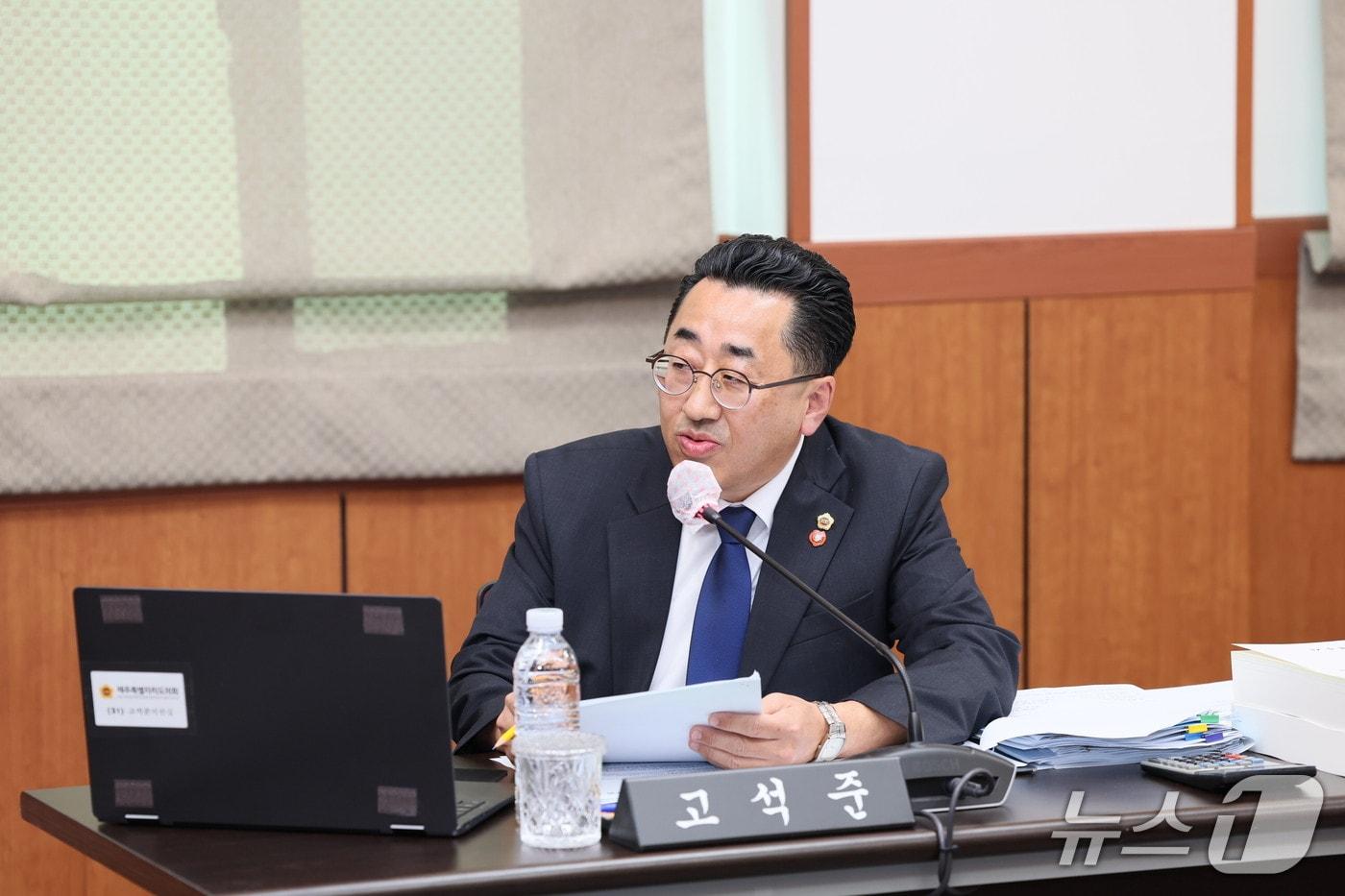 본문 이미지 - 고석준 제주도의회 의원(더불어민주당·비례대표).(제주도의회 제공, 재판매 및 DB 금지)