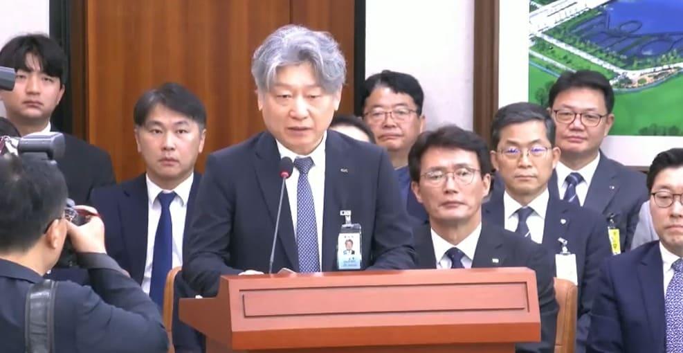 본문 이미지 - 유정훈 한국도로공사 사장이 8일 국회에서 열린 국정감사에서 발언하고 있다.(국회방송 갈무리)ⓒ 뉴스1