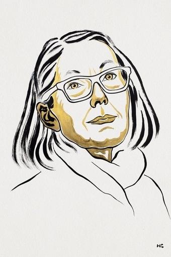 본문 이미지 - 2026년 노벨문학상 수상자 앤 카슨 일러스트 (Ill. Niklas Elmehed ⓒ Nobel Prize Outreach)