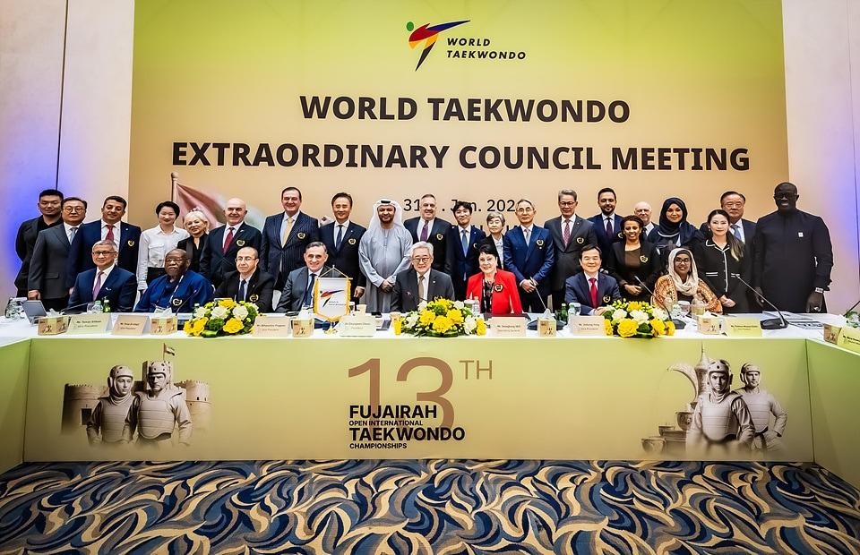 본문 이미지 - 세계태권도연맹은 1일(한국시간) 아랍에미리트 후자이라에서 임시 집행위원회를 열었다.(세계태권도연맹 제공)