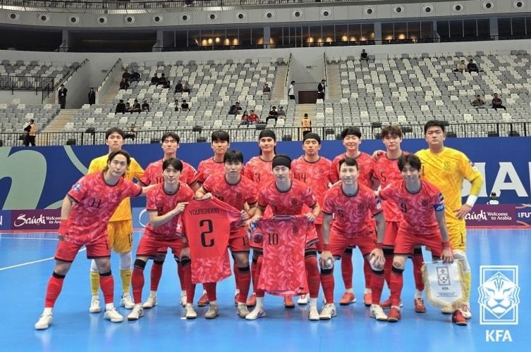 본문 이미지 - 2026 AFC 풋살 아시안컵 조별리그에서 탈락한 한국 대표팀. (대한축구협회 제공)