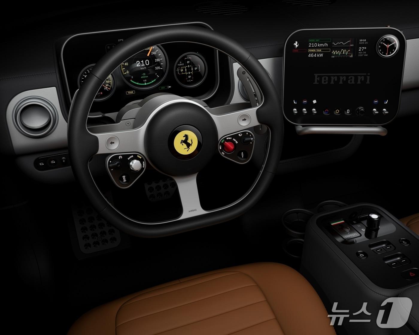 본문 이미지 - 페라리 최초 순수 전기 스포츠카 '페라리 루체' 실내 디자인(페라리 제공)