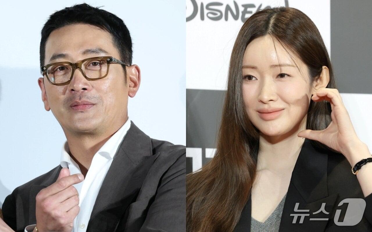 본문 이미지 - 하정우(왼쪽)와 차정원  / 뉴스1 DB 