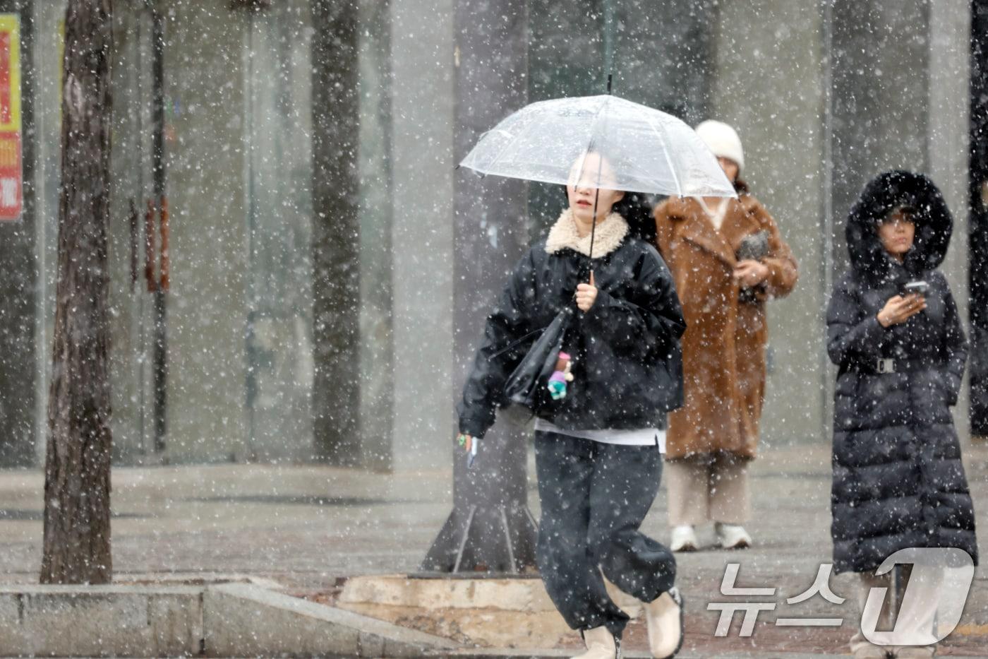 본문 이미지 - 눈 내리는 거리.(뉴스1 DB)