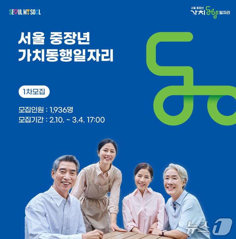 본문 이미지 - 중장년 가치동행일자리 포스터(서울시 제공)
