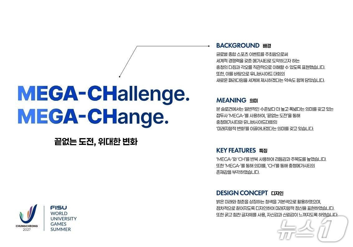 본문 이미지 - 2027충청하계유니버시아드 슬로건. (조직위 제공. 재판매 및 DB금지)